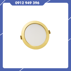 Đèn LED Âm Trần 12W VinaLED Viền Vàng V1DLF-12